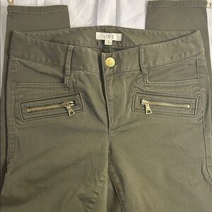 LOFT Olive Straight Leg Pants